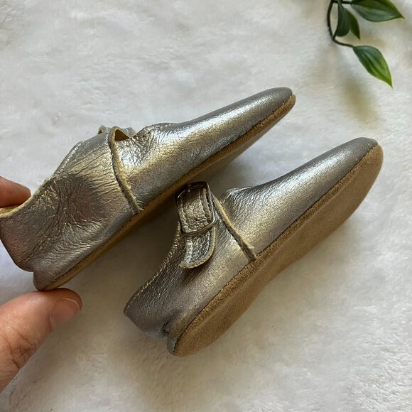 Early Days Baby Shoes Size 2 Silver Leather Mary Janes | UK Classic Style GUC - Picture 15 of 16